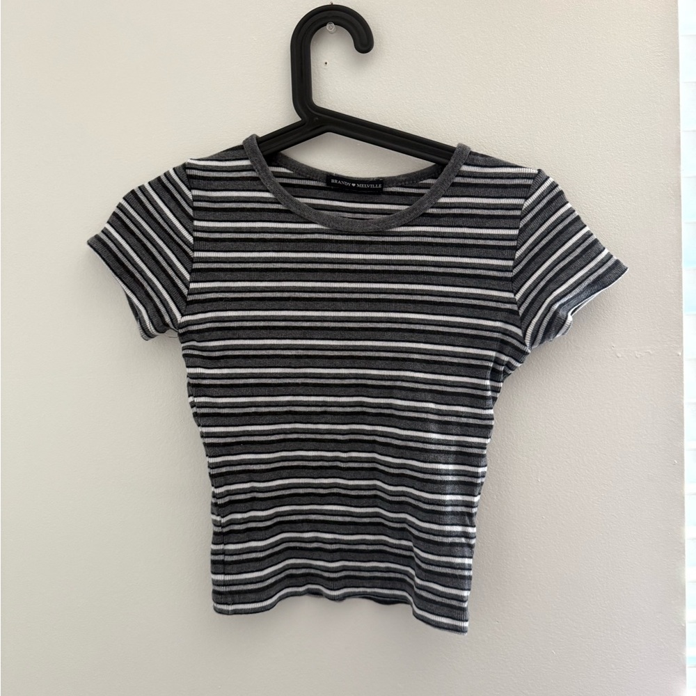 brandy melville stripe baby tee